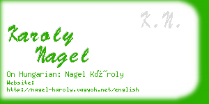 karoly nagel business card